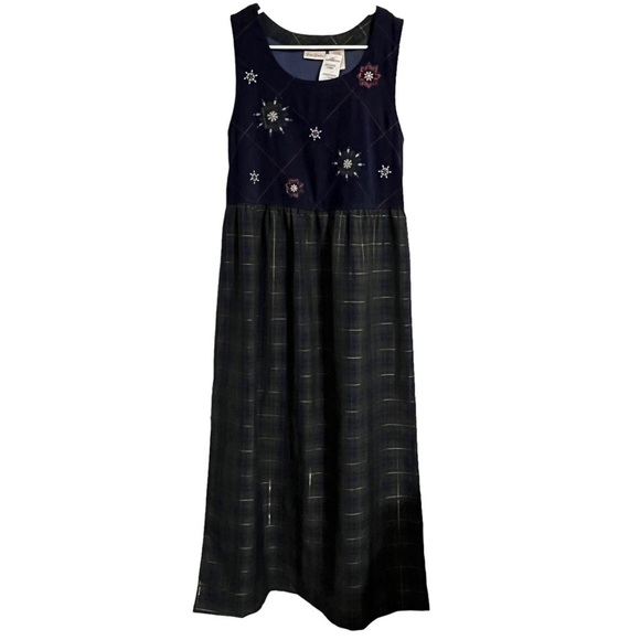 NWT Vintage Y2K Long Christmas Embroidered Jumper Dress Size Medium 8/10 - Picture 4 of 13